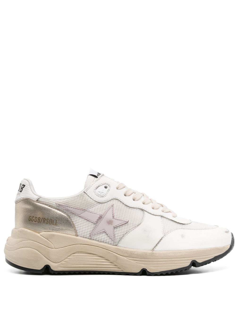 Golden Goose Running Sole Chunky Sneakers In White