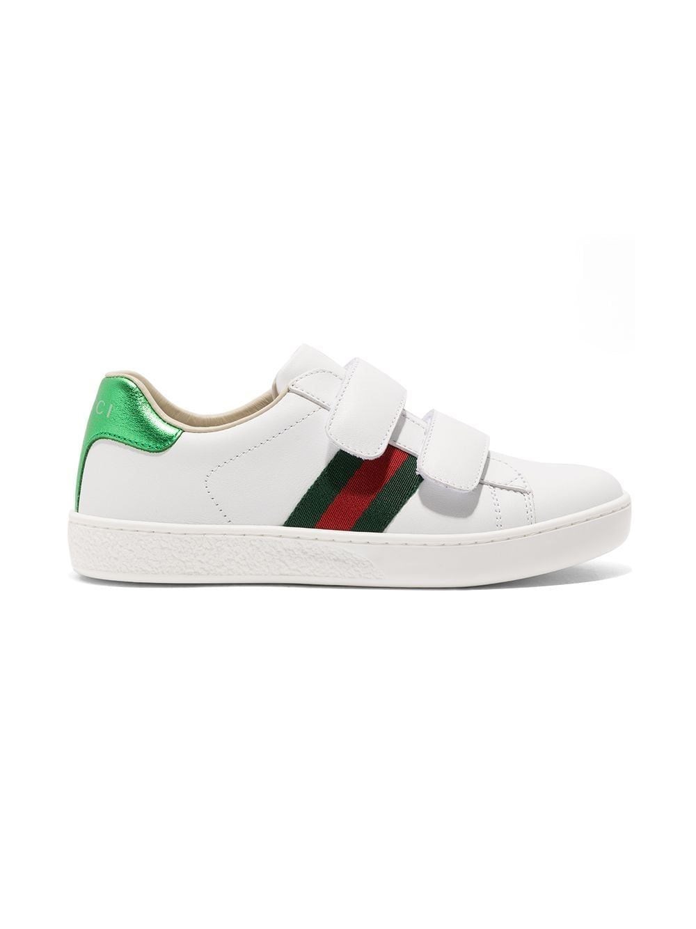 Shop Gucci Sneakers Con Chiusure A Strappo In White