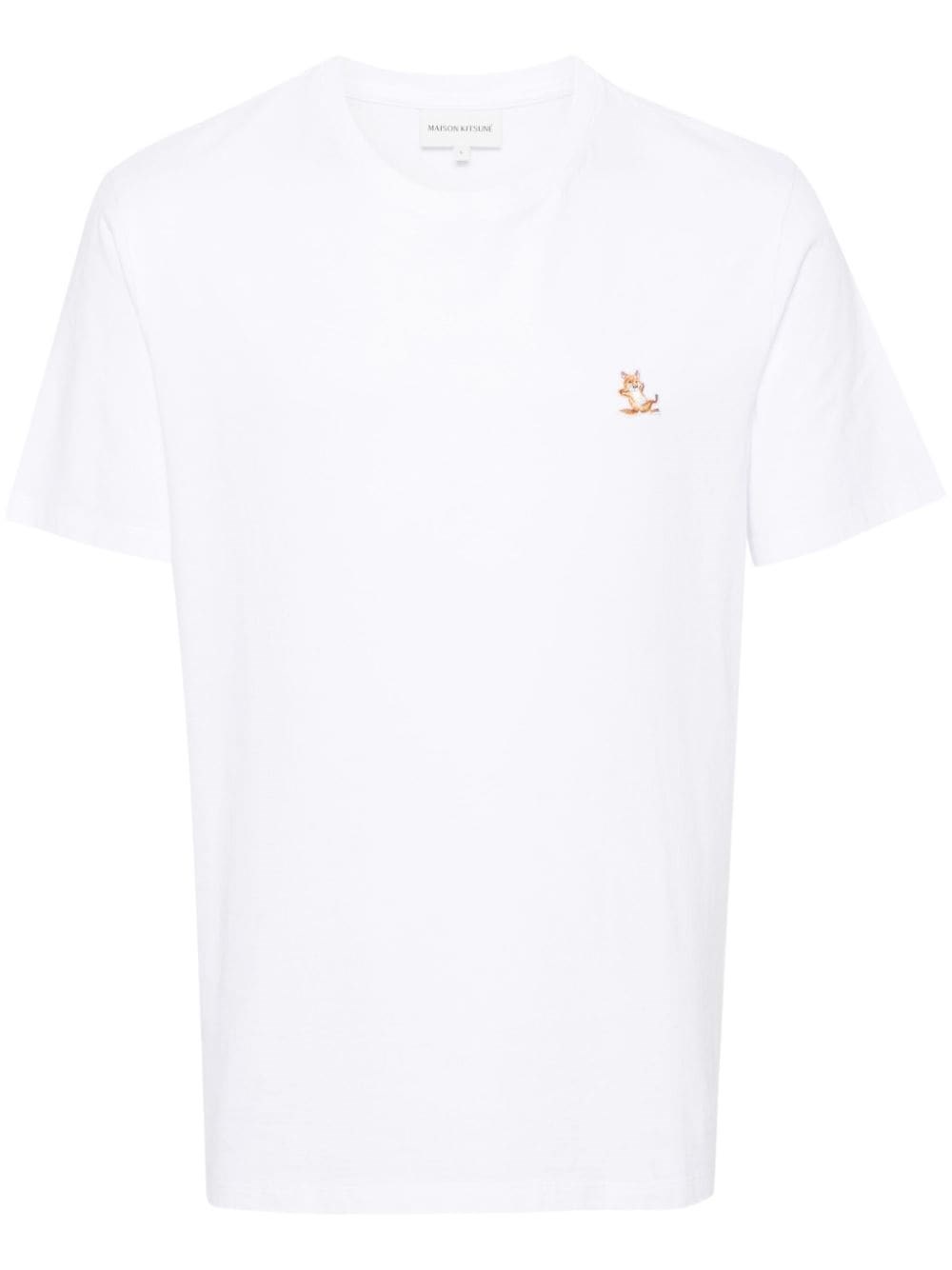 Shop Maison Kitsuné T-shirt Con Applicazione In White