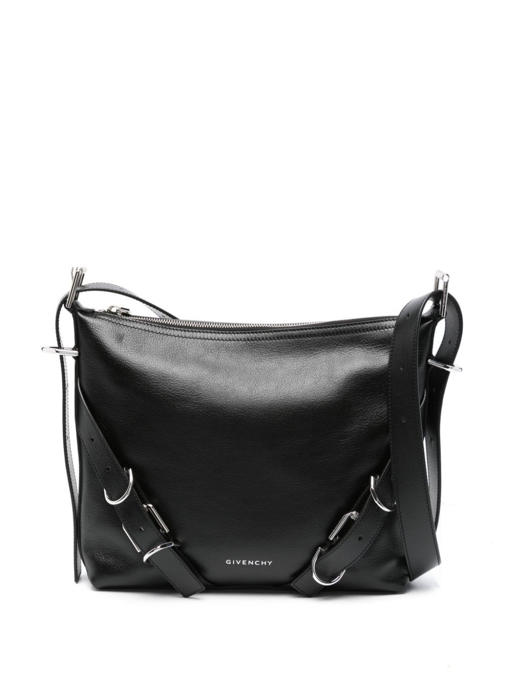 Givenchy Men's Voyou Crossbody Bag In Grained Leather In Black
