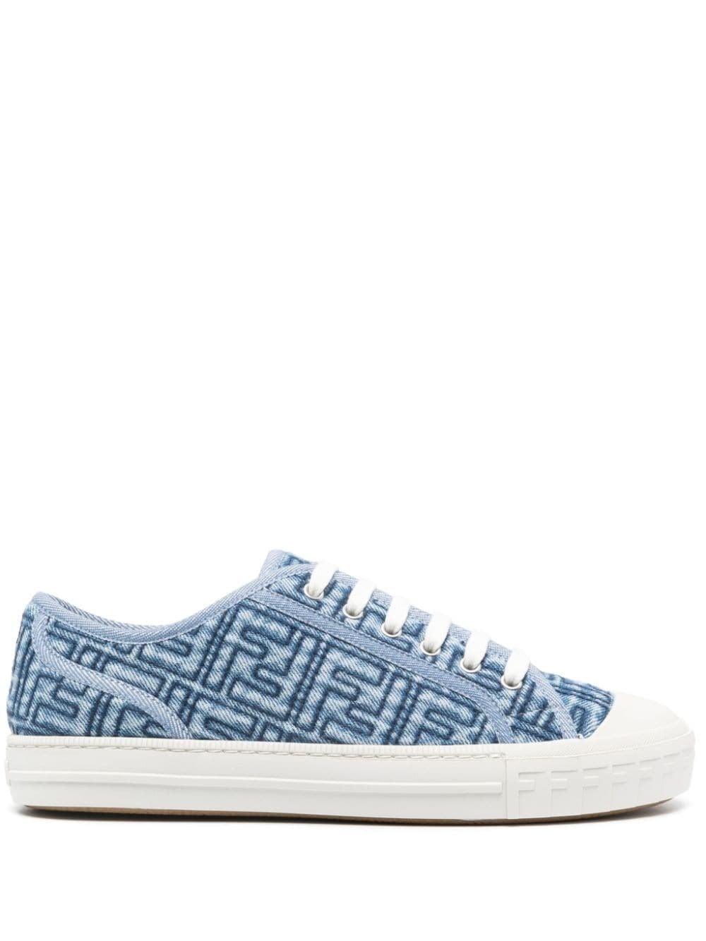 Shop Fendi Sneaker Domino In Blue