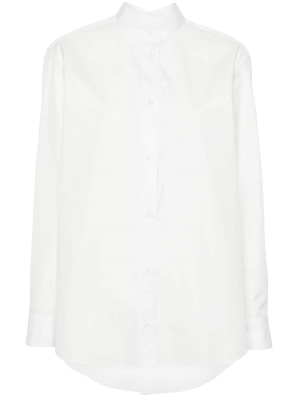 Shop Fendi Camicia In Popeline Bianc In White