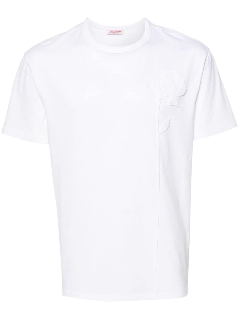 Shop Valentino T-shirt Con Applicazione In White