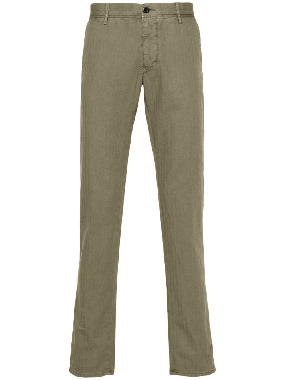 Shop Incotex Pantaloni Slim In Green