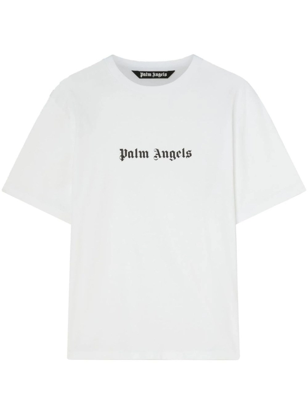 Shop Palm Angels T-shirt Girocollo Con Stampa In White