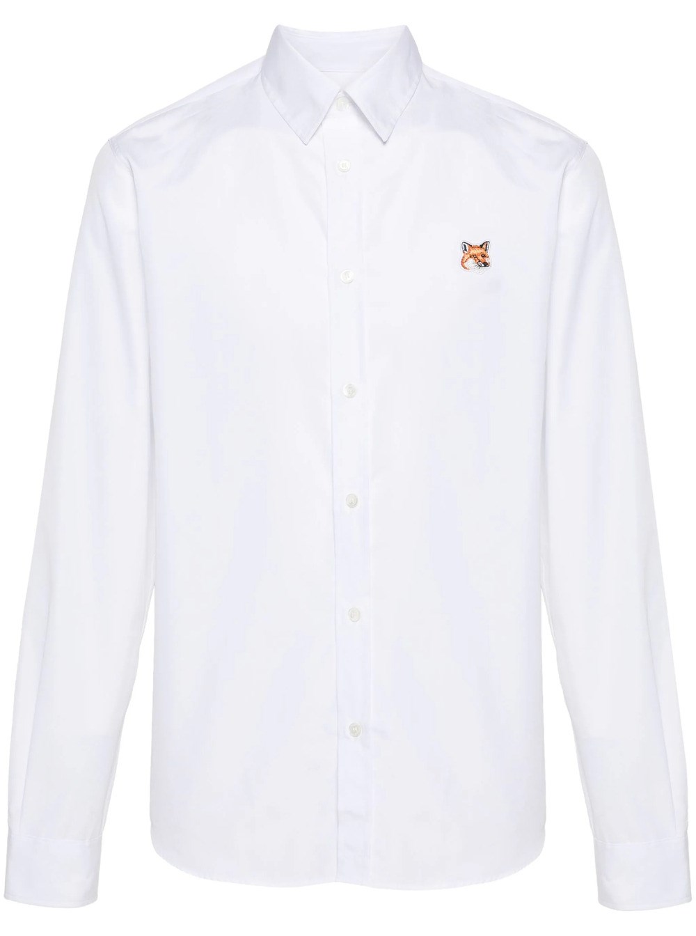 Maison Kitsuné Camicia Con Applicazione In White