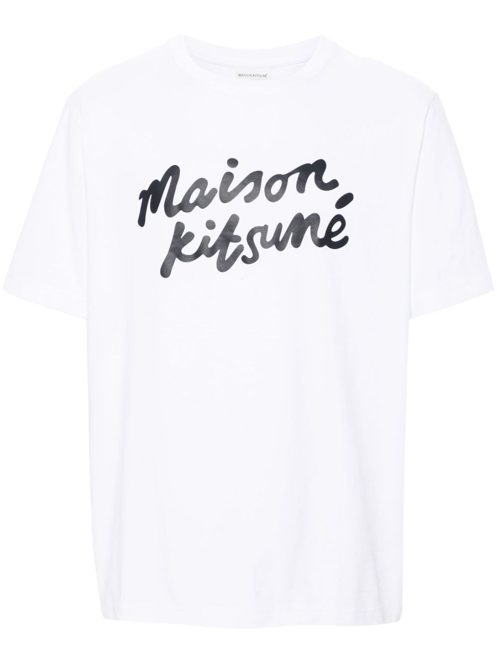 Shop Maison Kitsuné T-shirt Handwriting Comfort In White