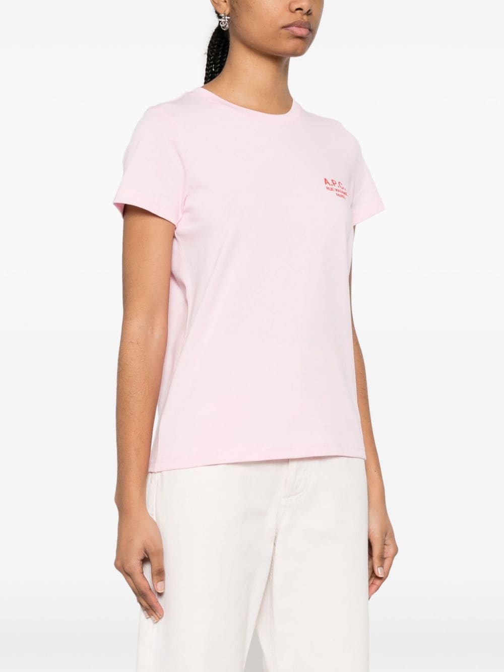 Apc T-shirt Con Ricamo In Pink