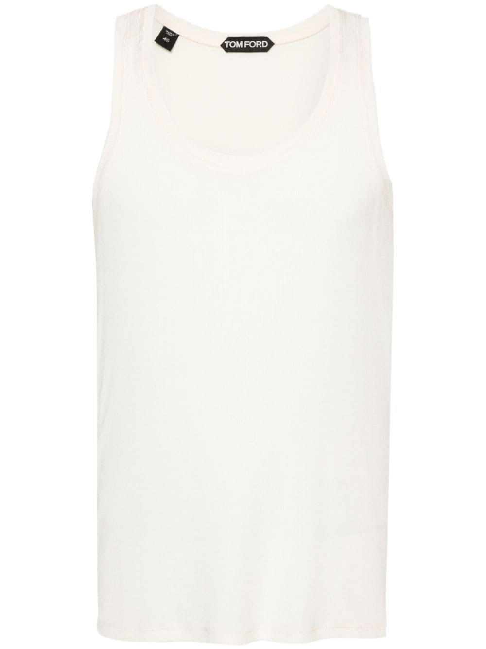 Shop Tom Ford Canotta A Coste In White