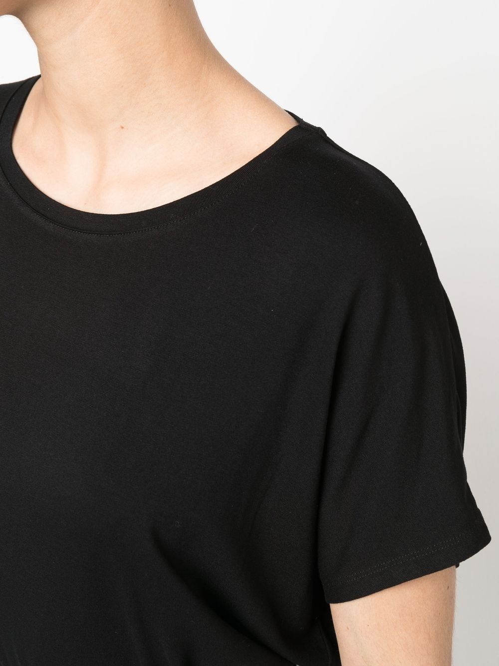 Shop Majestic Filatures T-shirt Con Collo Rotondo In Black