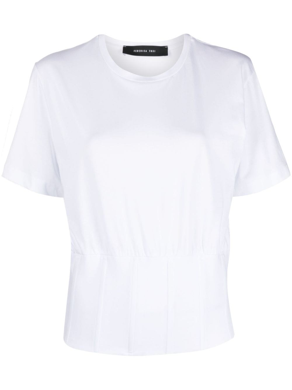 Shop Federica Tosi T-shirt In Stile Corsetto In White