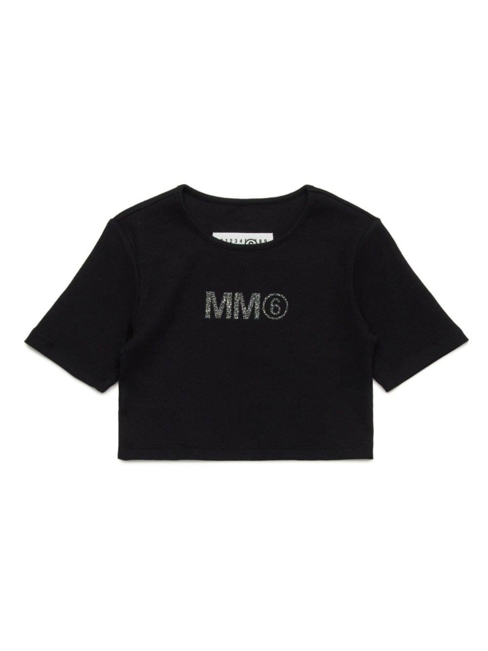 Mm6 Maison Margiela Kids T-shirt Con Stampa C In Black