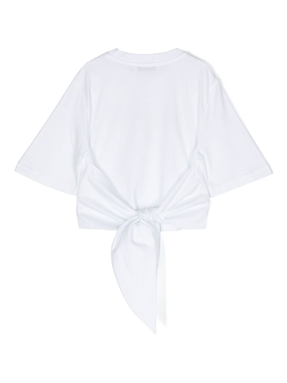 Msgm Kids T-shirt Con Perline In White
