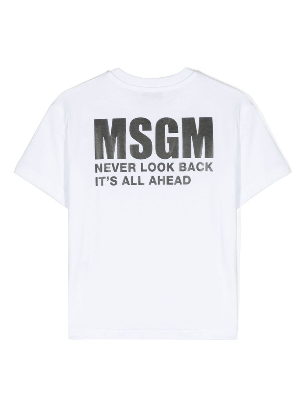 Msgm Kids T-shirt Con Stampa In White