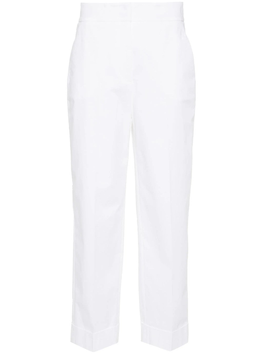 Peserico Pantaloni Crop Con Pieghe In White