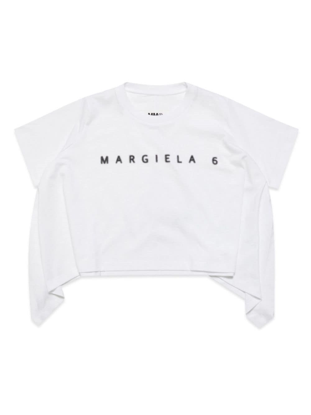 Mm6 Maison Margiela Kids T-shirt Con Stampa In White
