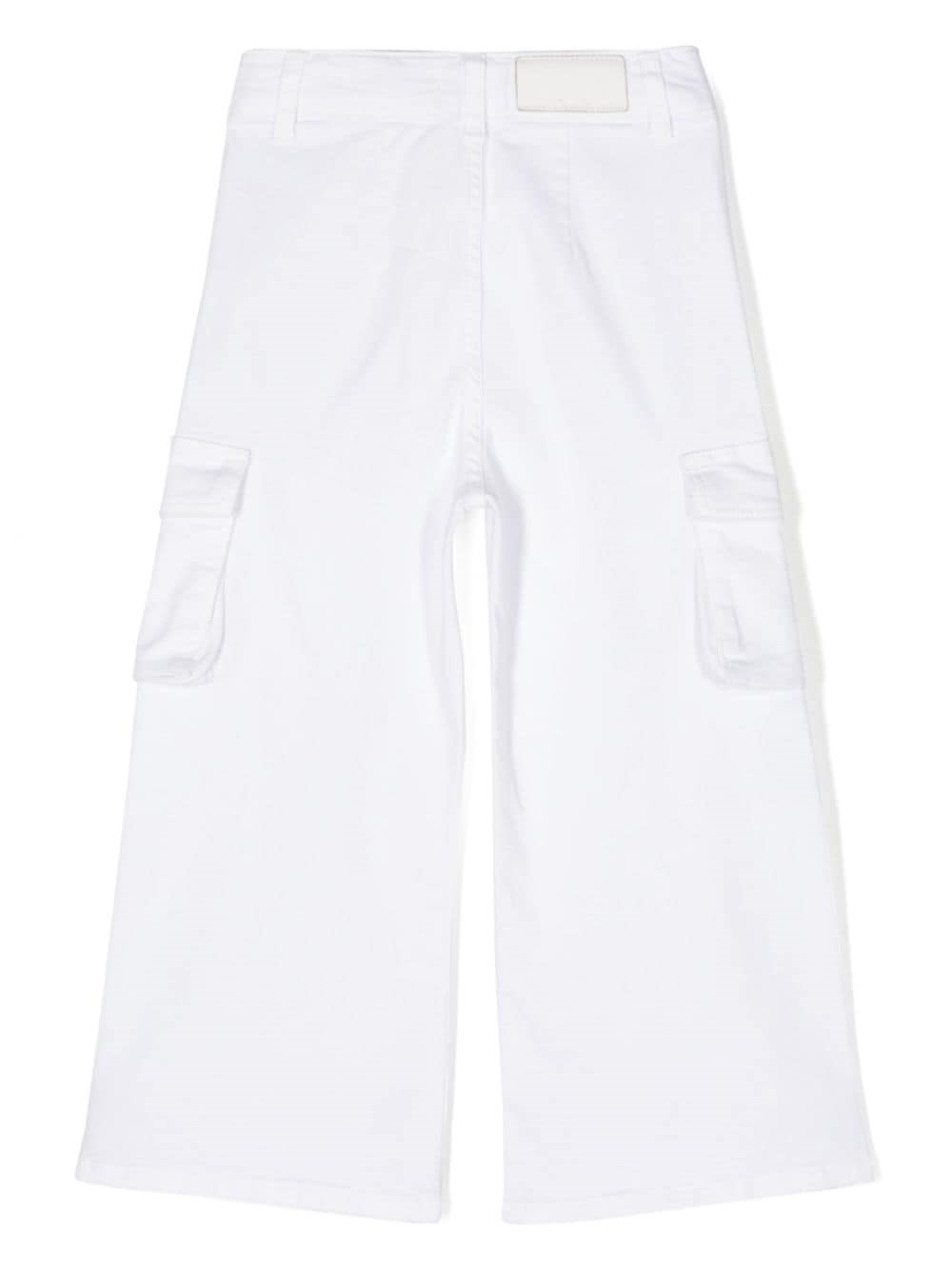 Msgm Kids Pantaloni Elasticizzati In White