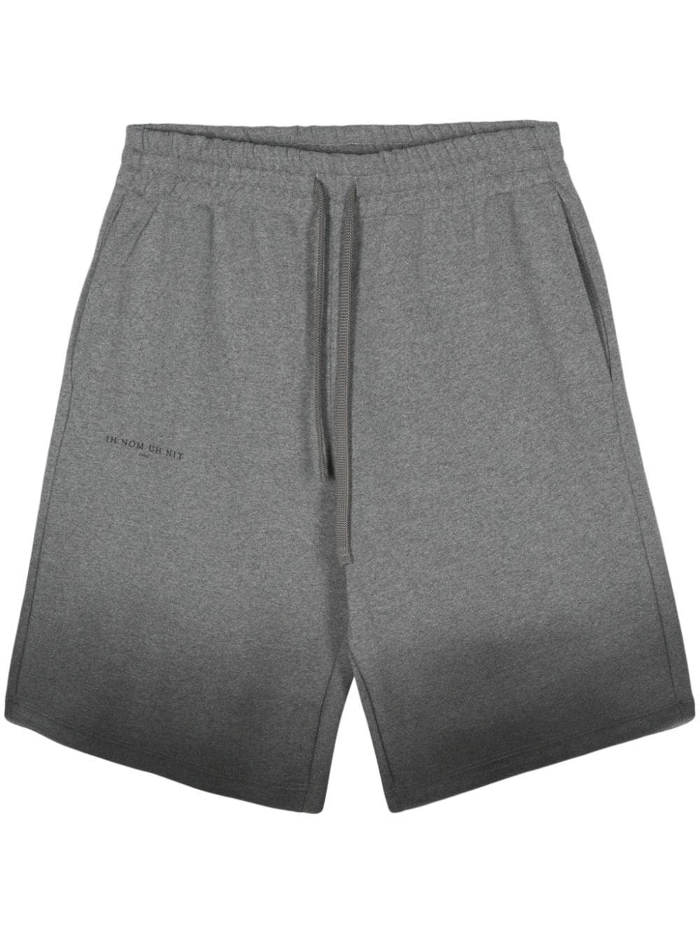 Ih Nom Uh Nit Logo-print Ombré Shorts In Grey