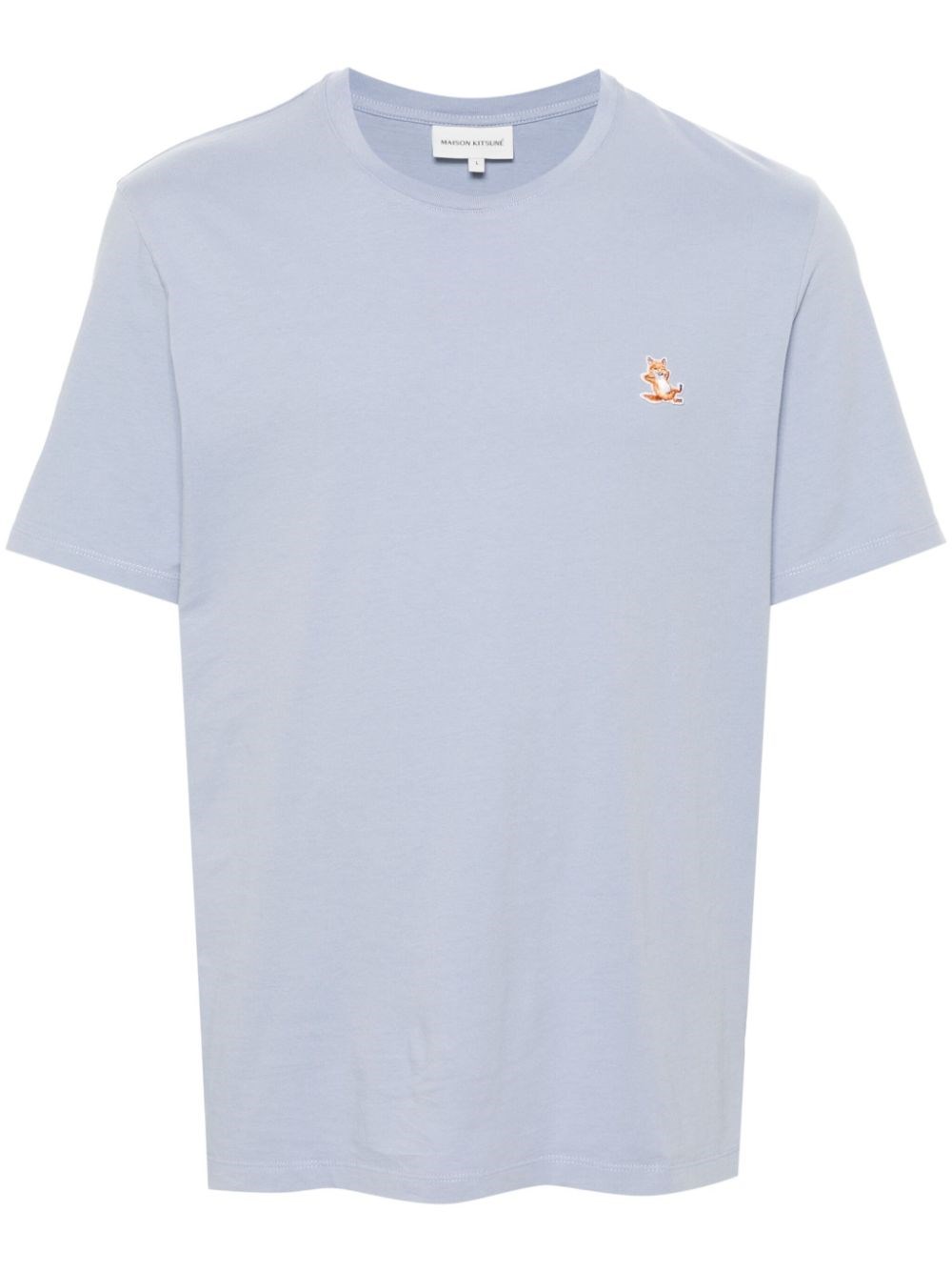Shop Maison Kitsuné T-shirt Con Applicazione Chillax Fox In Blue
