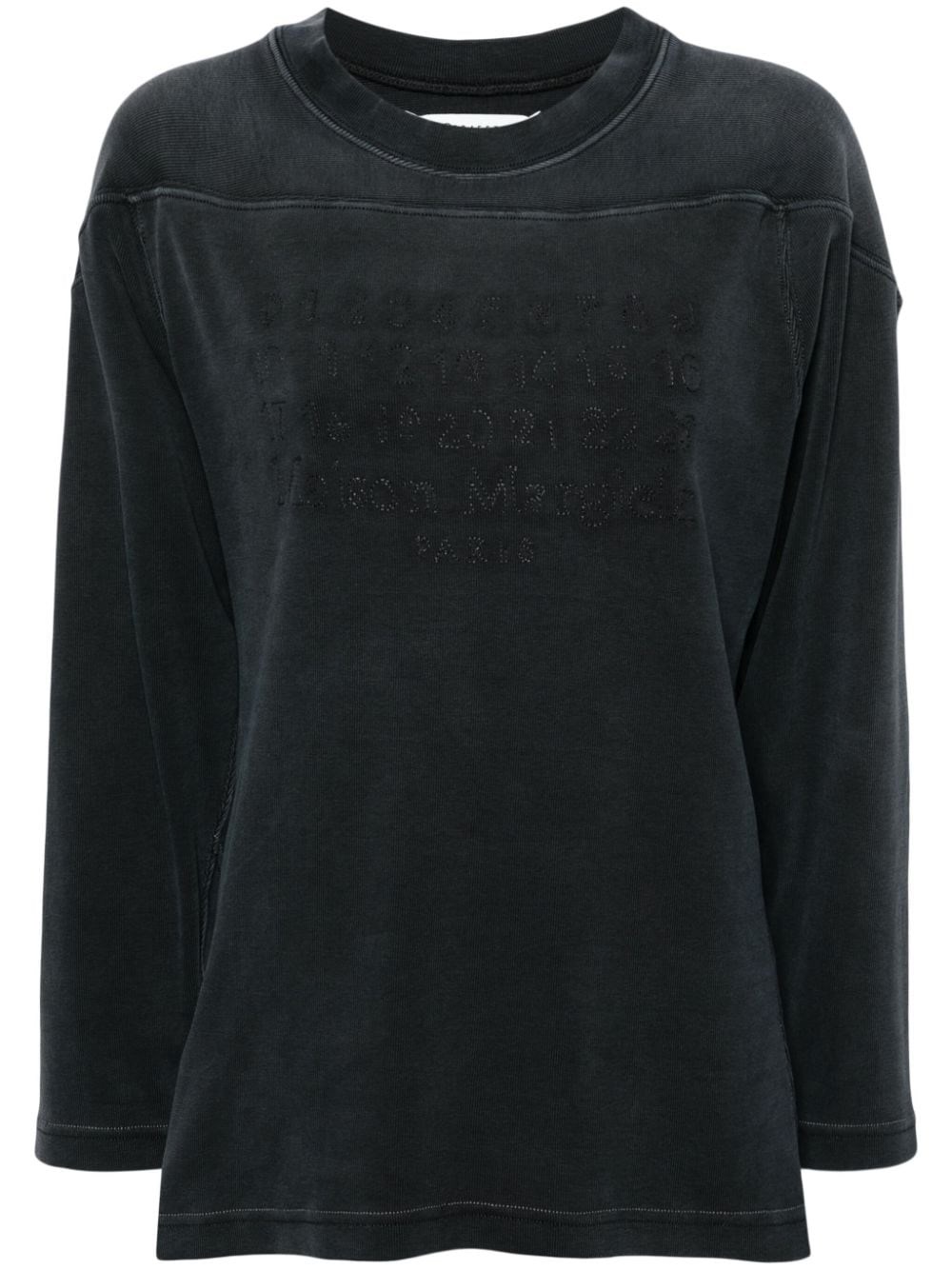 Maison Margiela Felpa Con Applicazione In Black