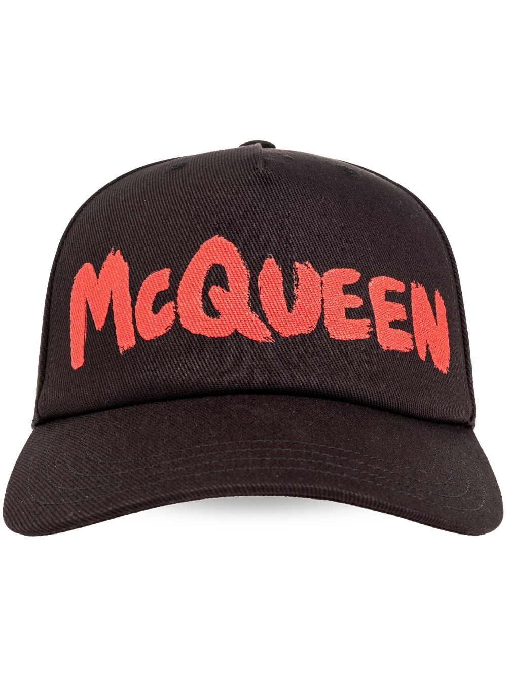 Shop Alexander Mcqueen Cappello Da Baseball Con Stampa In Nero