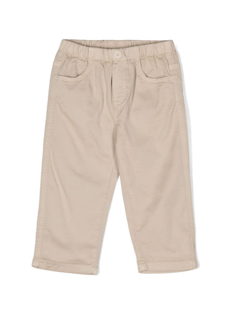 Il Gufo Kids' Pantaloni Beige In Cotone In Neutral