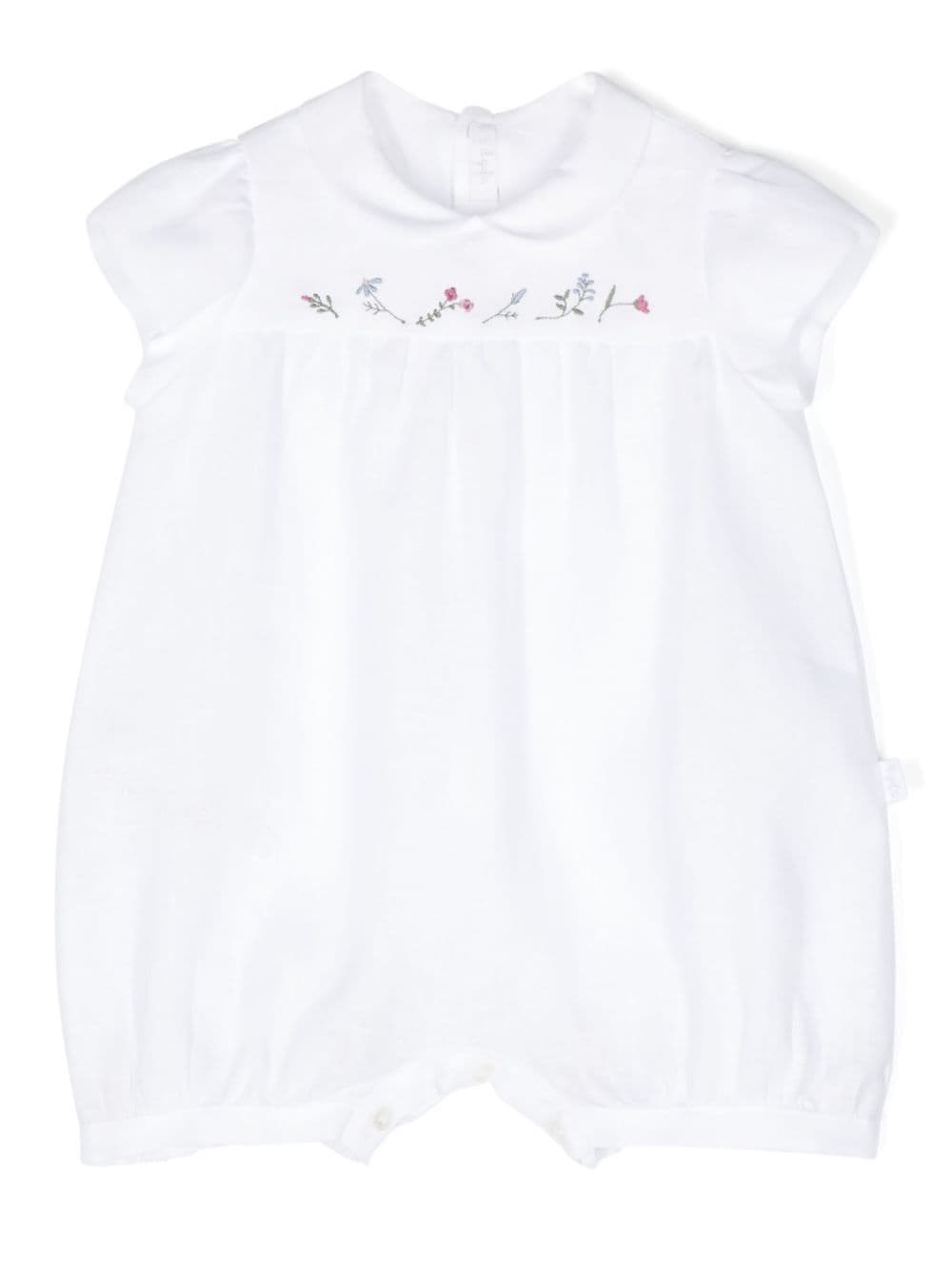 Il Gufo Kids' Tutina A Fiori In White