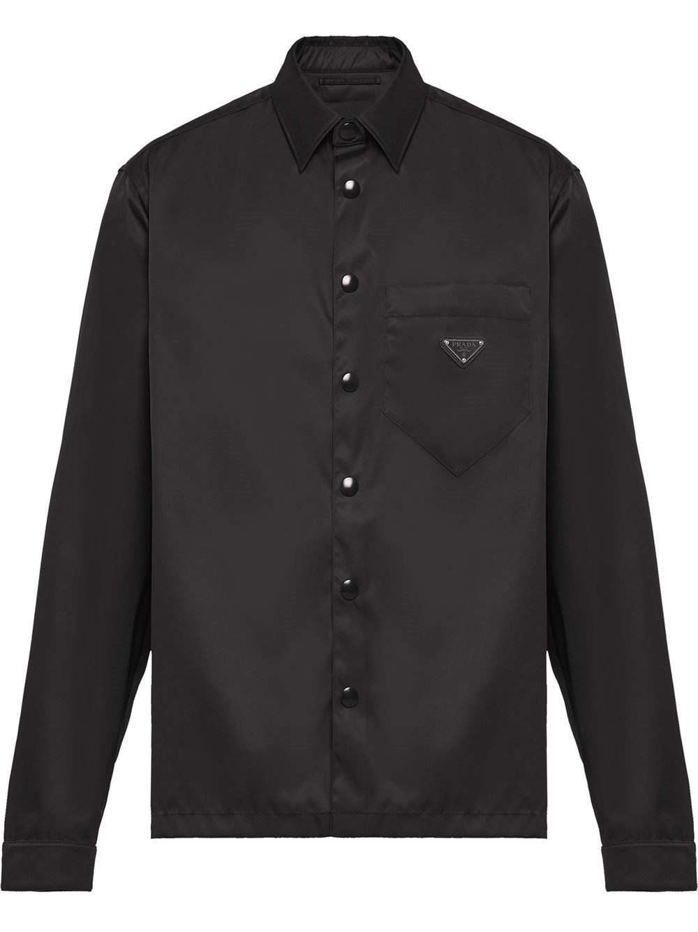 Shop Prada Camicia Con Bottoni Automatici In Nero