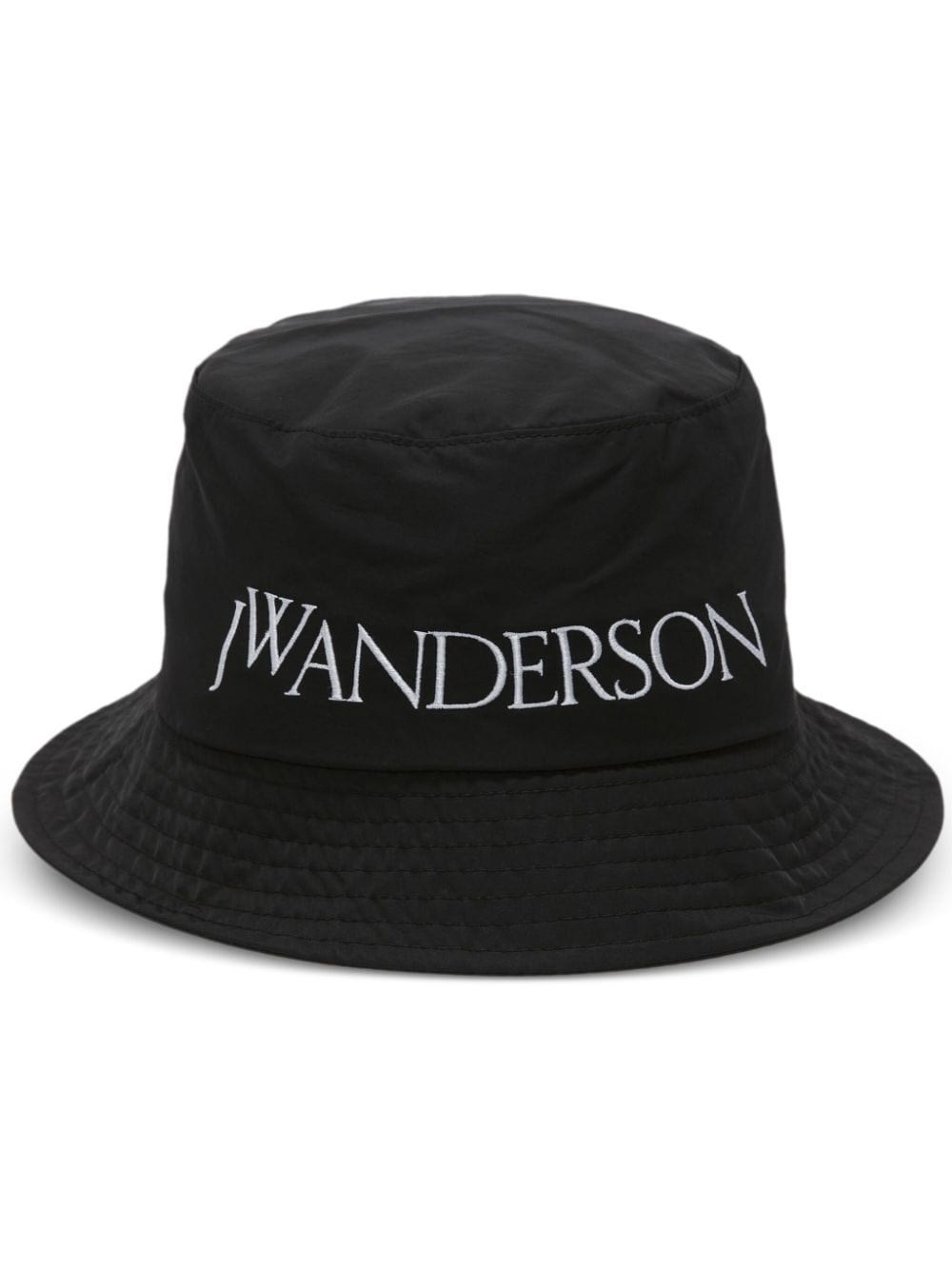 Shop Jw Anderson Cappello Bucket Con Ricamo In Nero