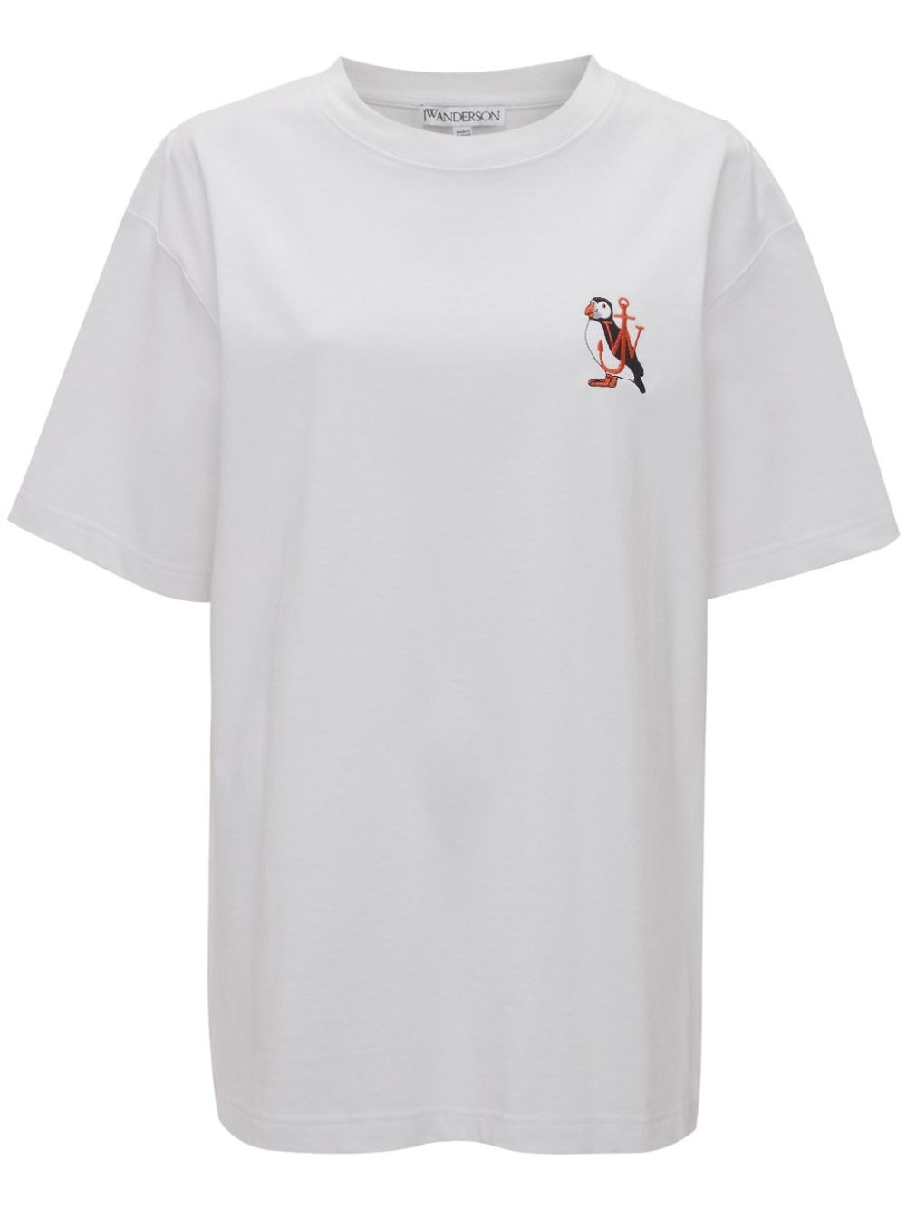 Shop Jw Anderson T-shirt Con Applicazione In Bianco