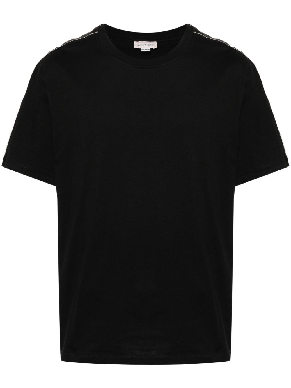 Shop Alexander Mcqueen T-shirt Con Stampa In Nero