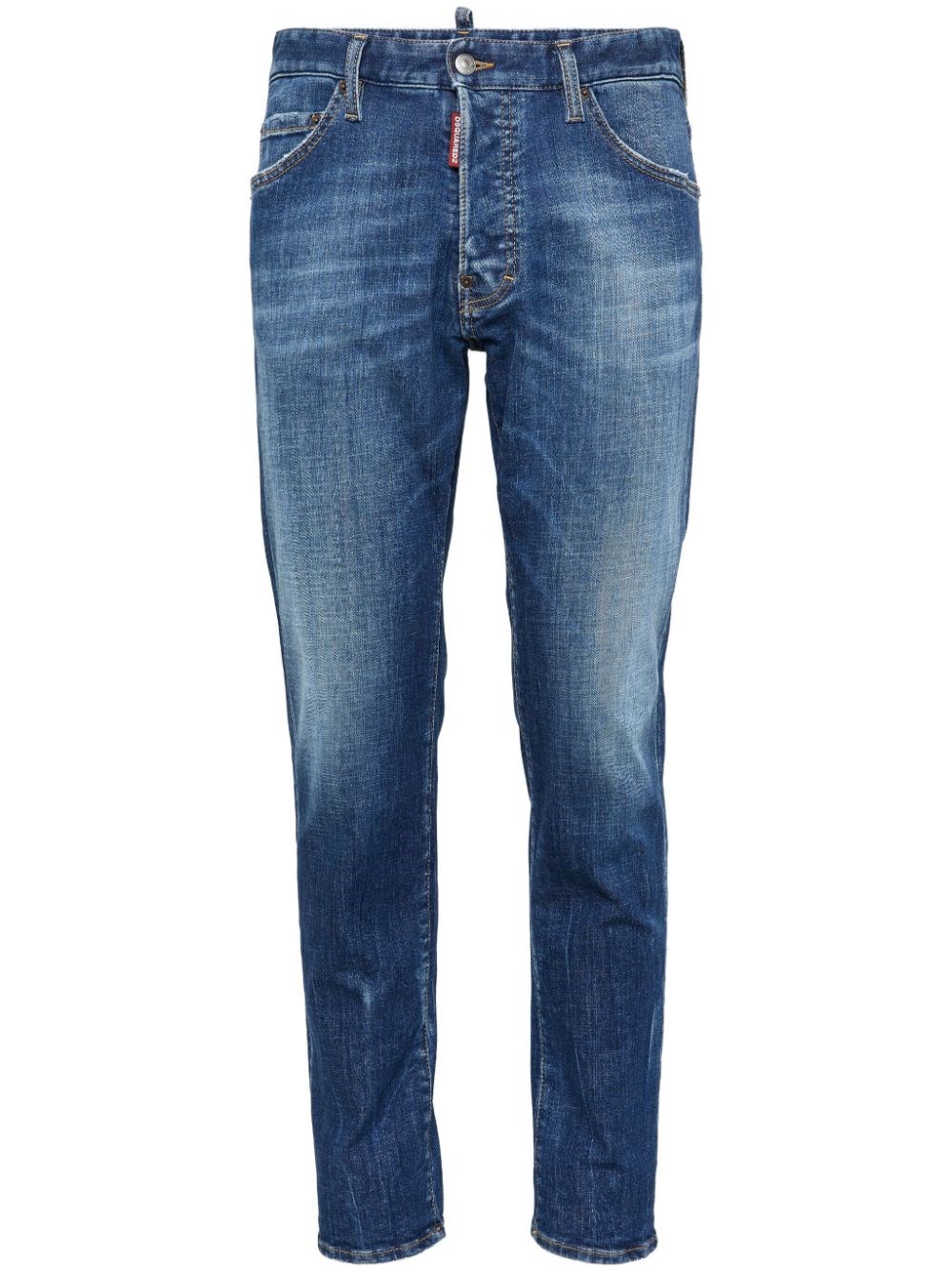 Shop Dsquared2 Jeans Skinny A Vita Media In Blu