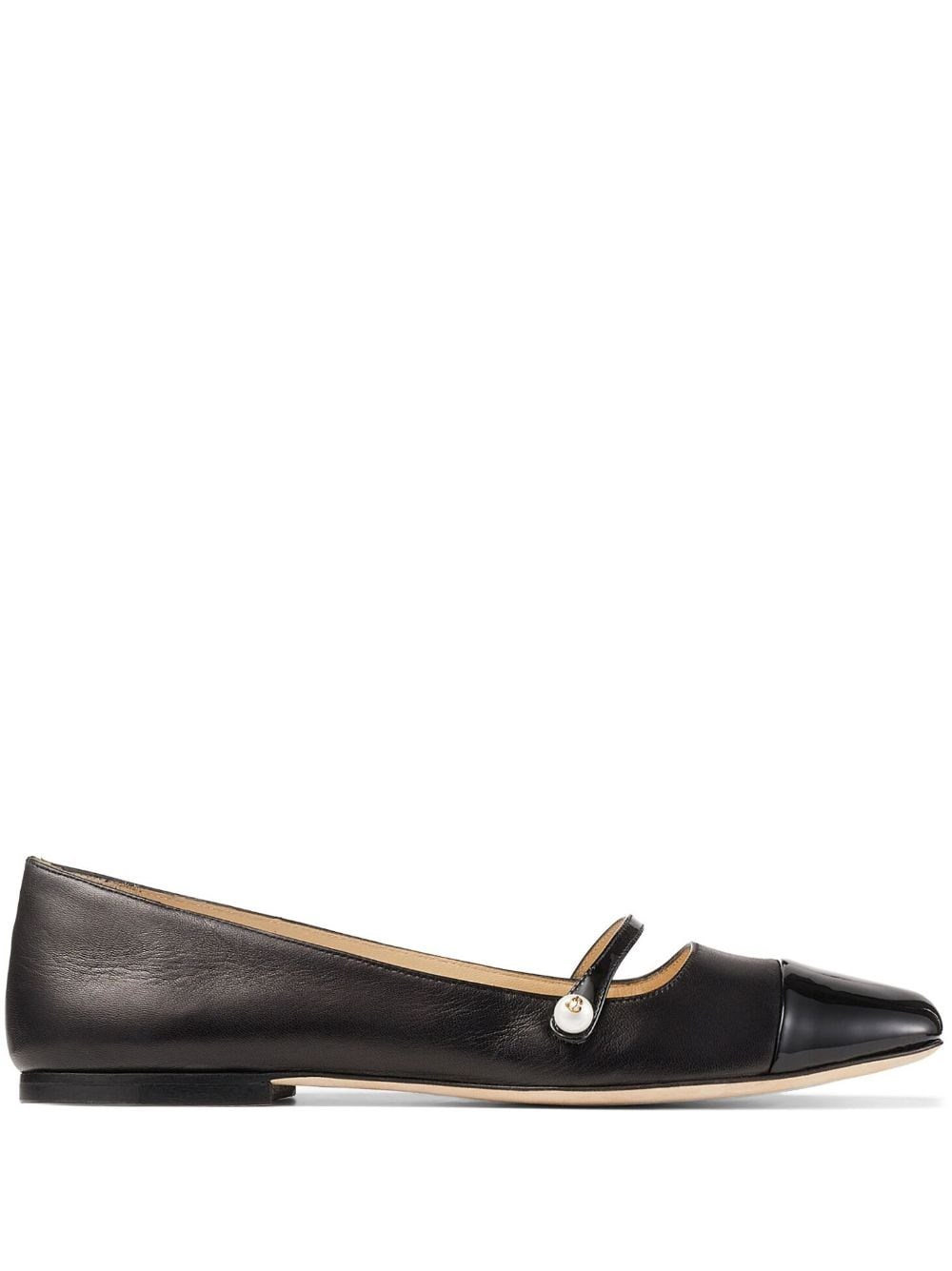 Shop Jimmy Choo Ballerine Elisa Con Punta Quadrata In Nero