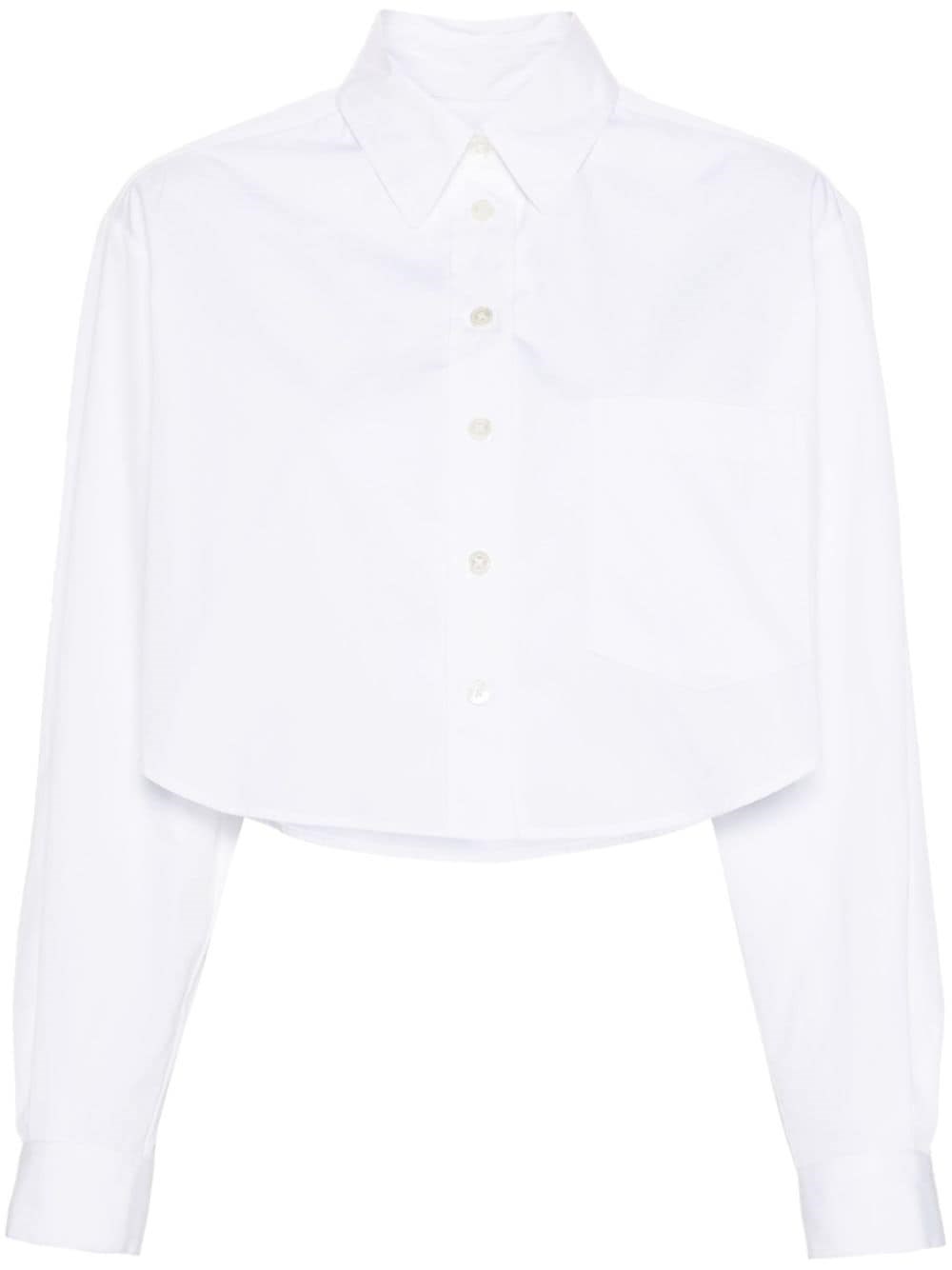 Shop Isabel Marant Camicia Crop Fleora In Bianco