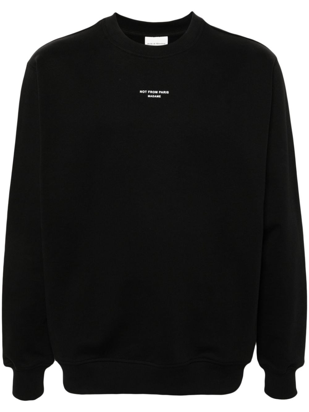 Shop Drôle De Monsieur Top Le Sweatshirt Slogan Classique In Nero