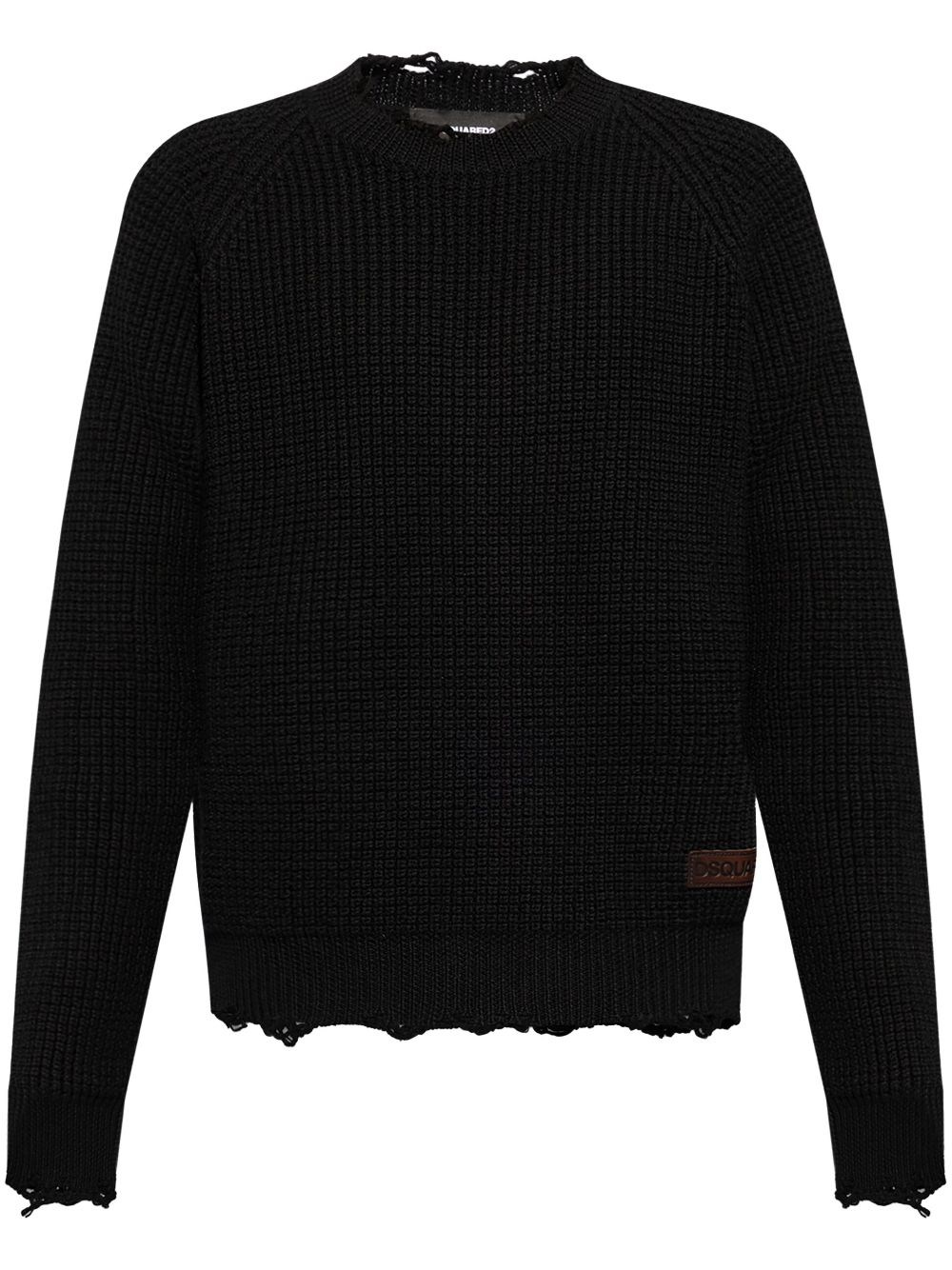 Shop Dsquared2 Maglione Con Applicazione In Nero