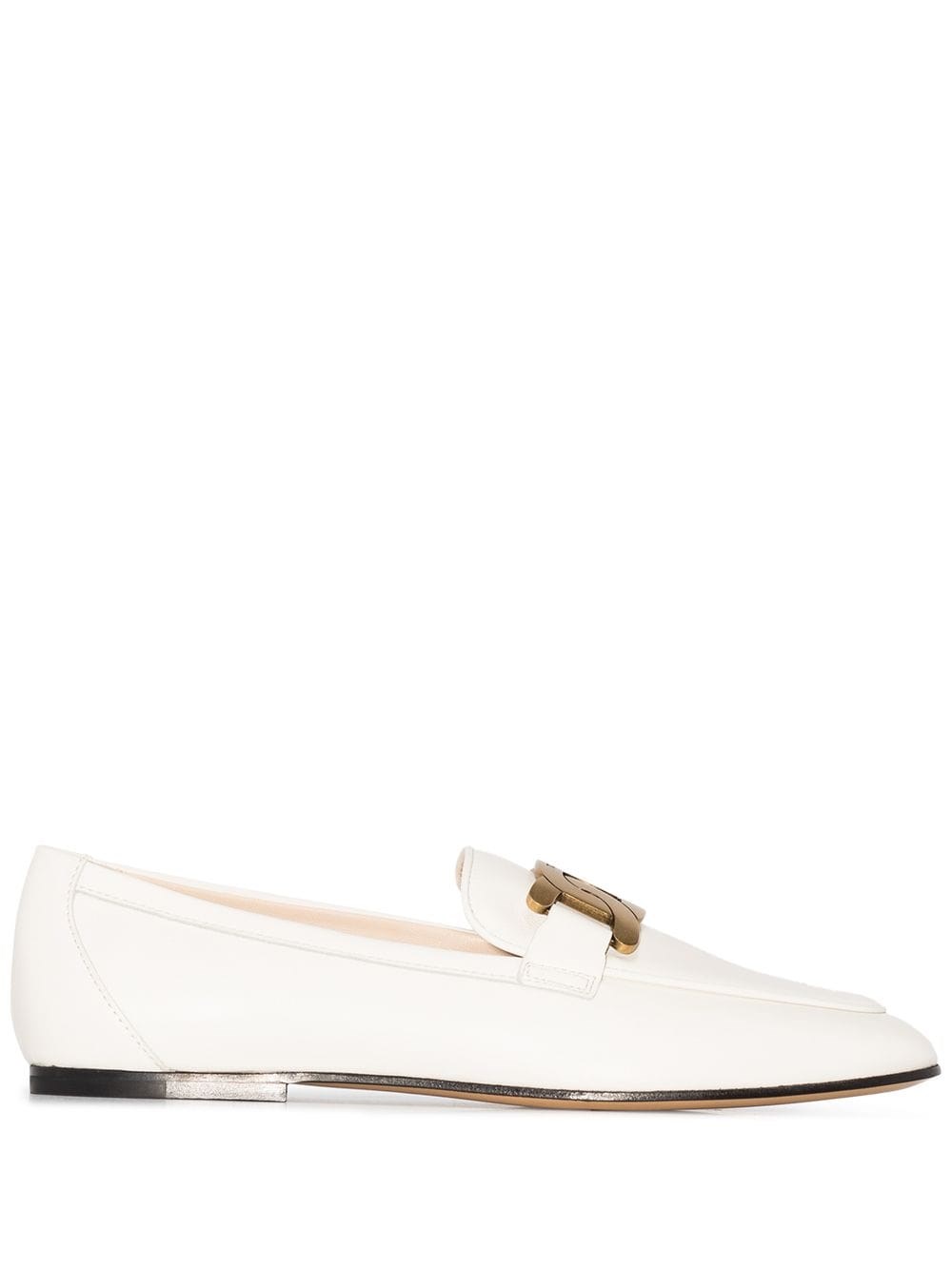 Shop Tod's Mocassini Kate In Pelle In Bianco