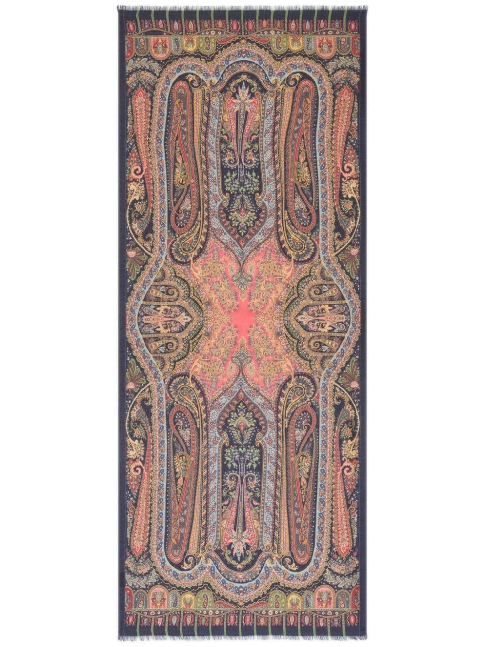 Shop Etro Paisley-print Cashmere-silk Blend Scarf In Multi