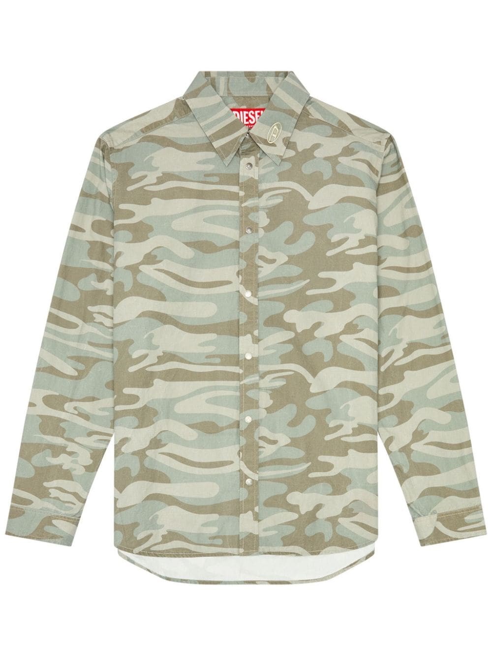 Shop Diesel Camicia Con Stampa Camouflage In Multi