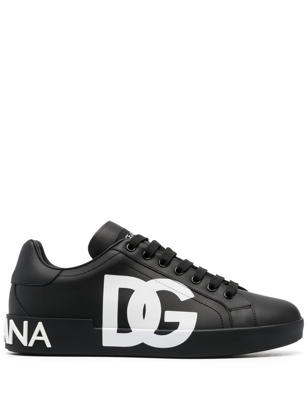 Shop Dolce & Gabbana Sneakers Portofino Con Stampa In Nero