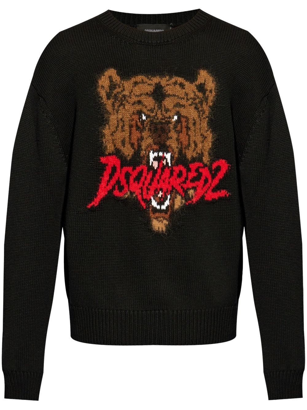 Shop Dsquared2 Pullover In Misto Lana Tricot In Nero