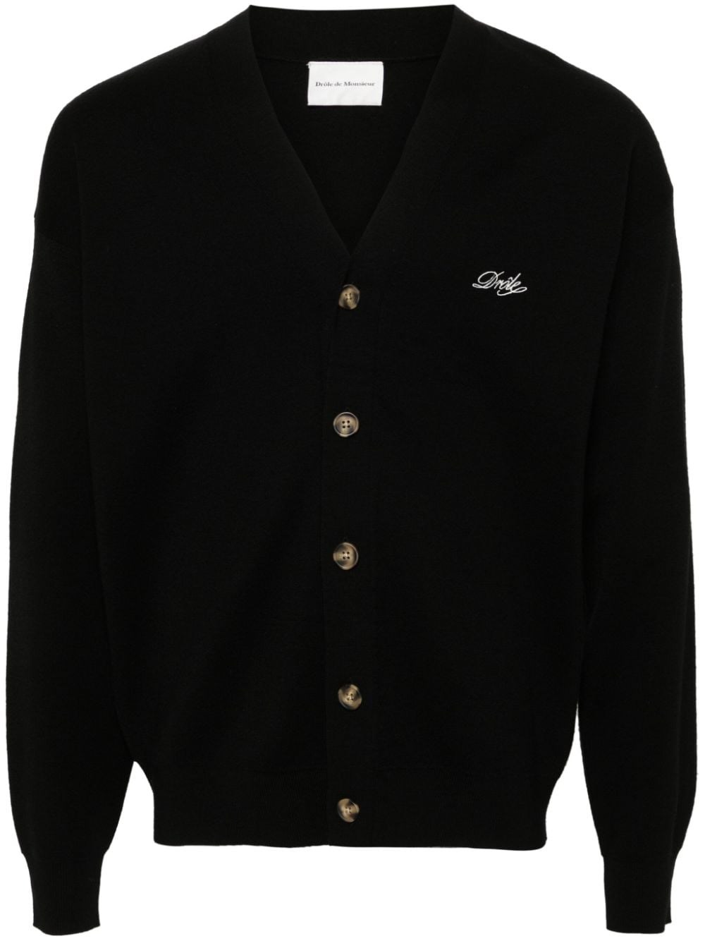 Shop Drôle De Monsieur Top Le Cardigan Drôle In Nero