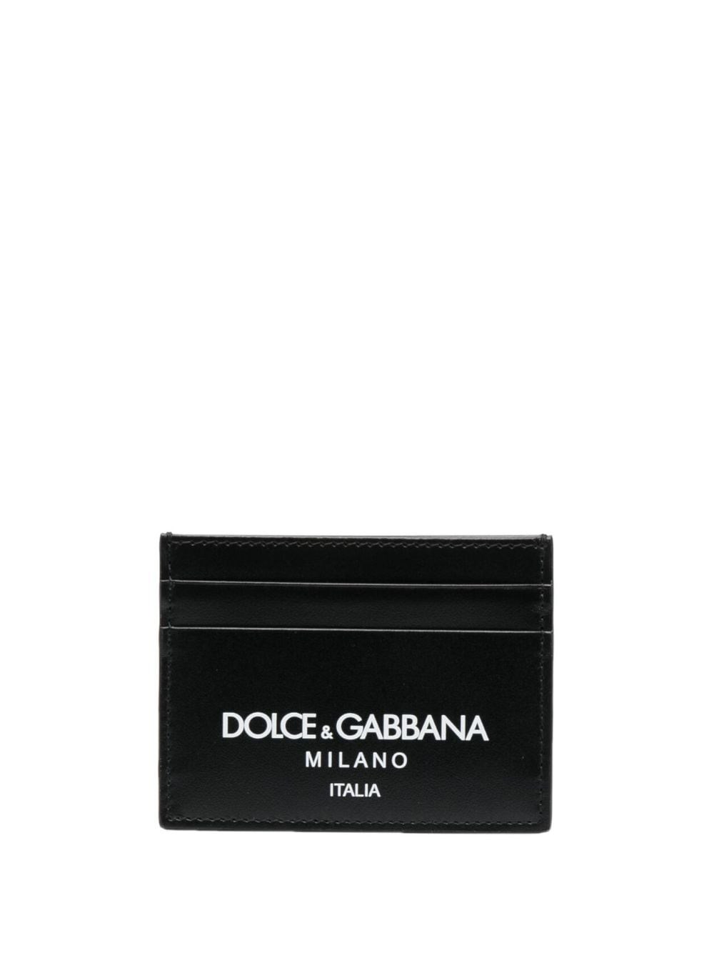 Shop Dolce & Gabbana Portacarte Con Stampa In Nero