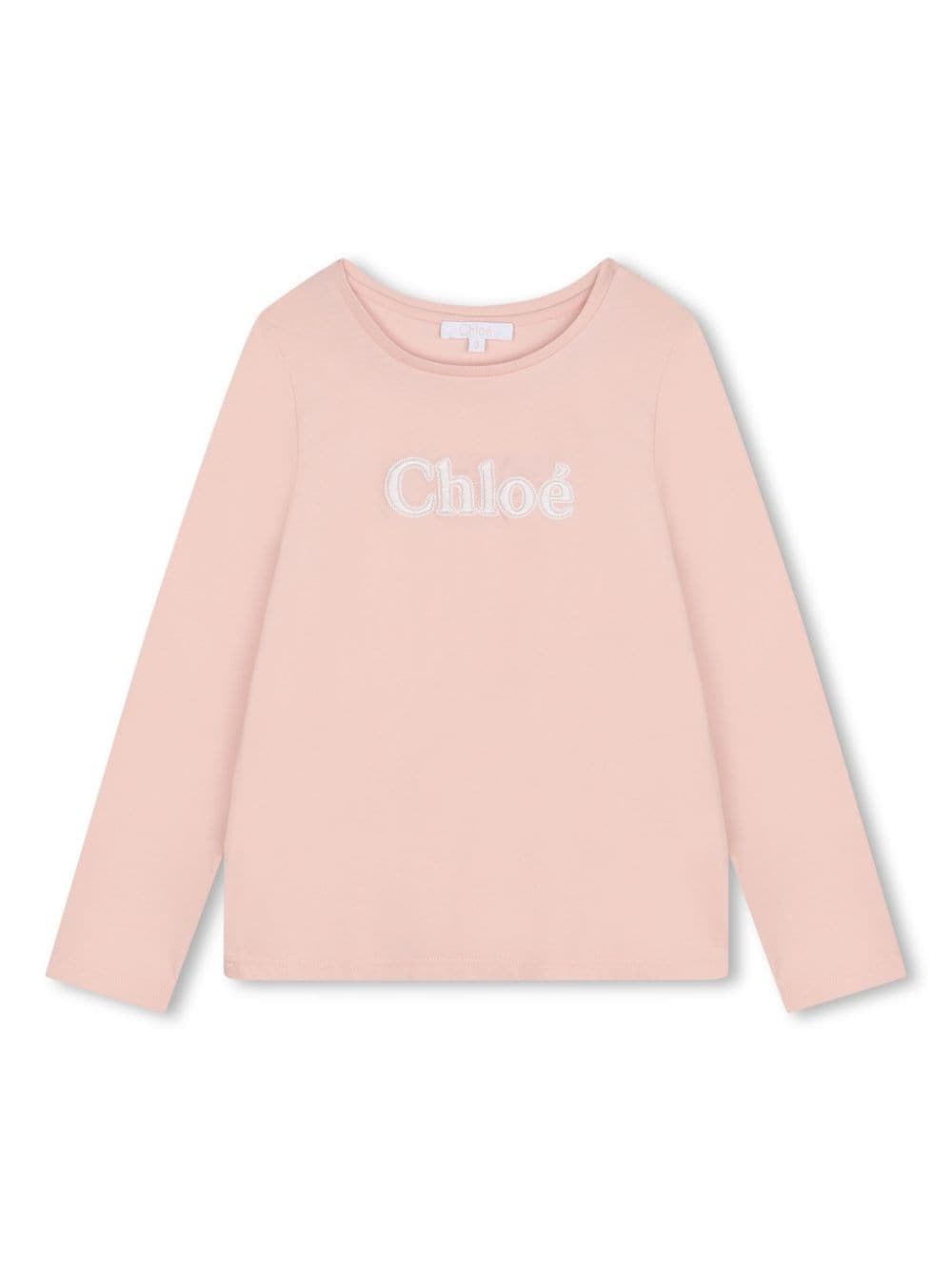 Shop Chloé T-shirt Con Ricamo In Rosa