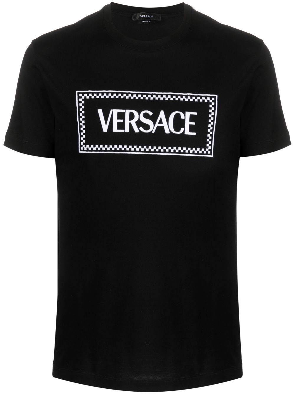 Shop Versace T-shirt Con Ricamo In Nero