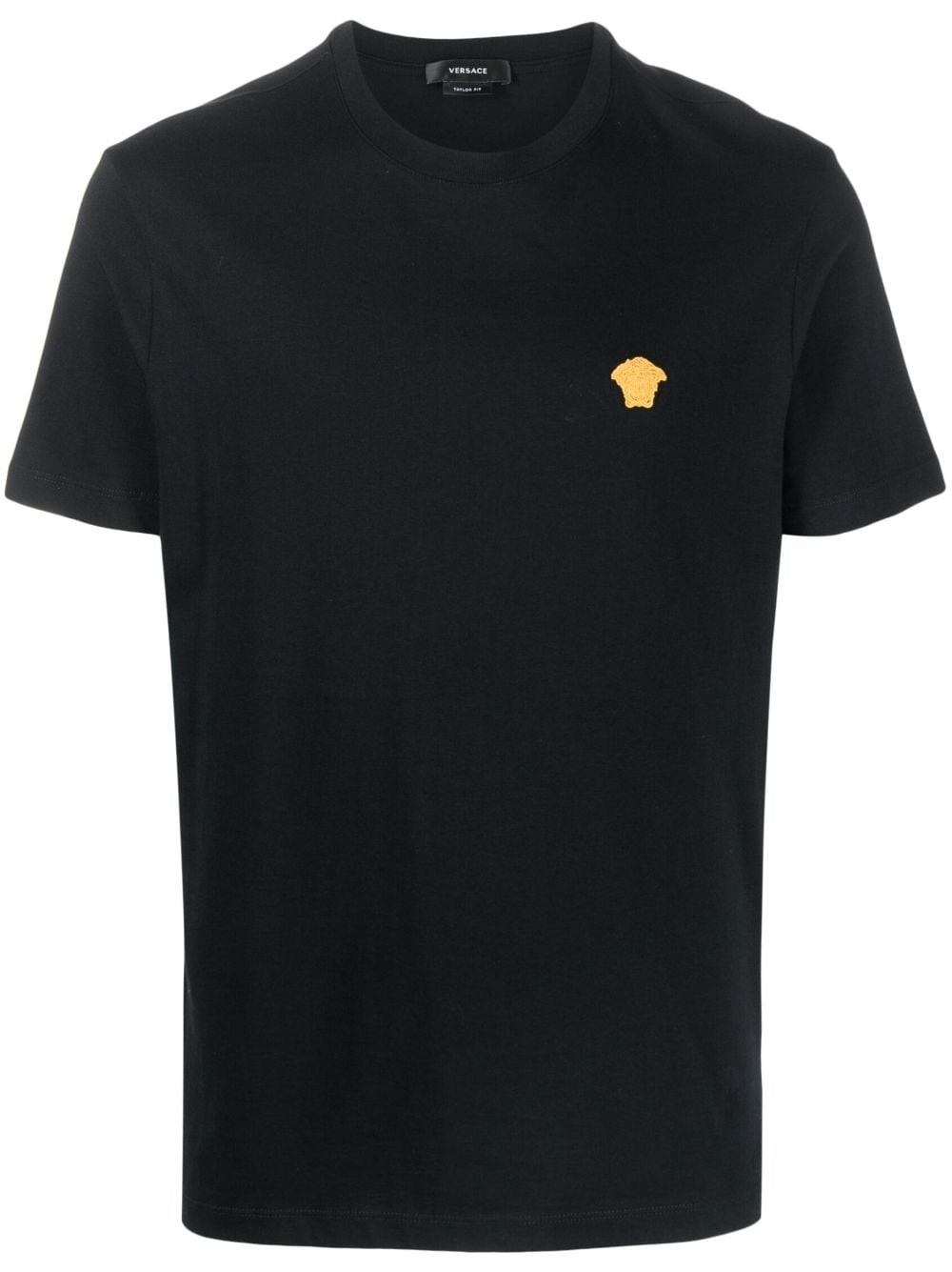 Shop Versace T-shirt Con Ricamo Medusa In Nero