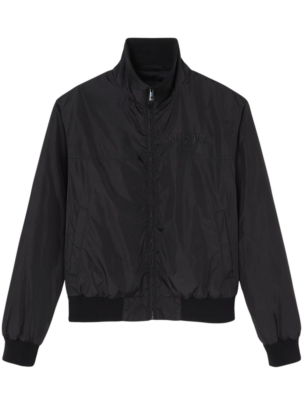 Shop Versace Bomber Con Ricamo In Nero