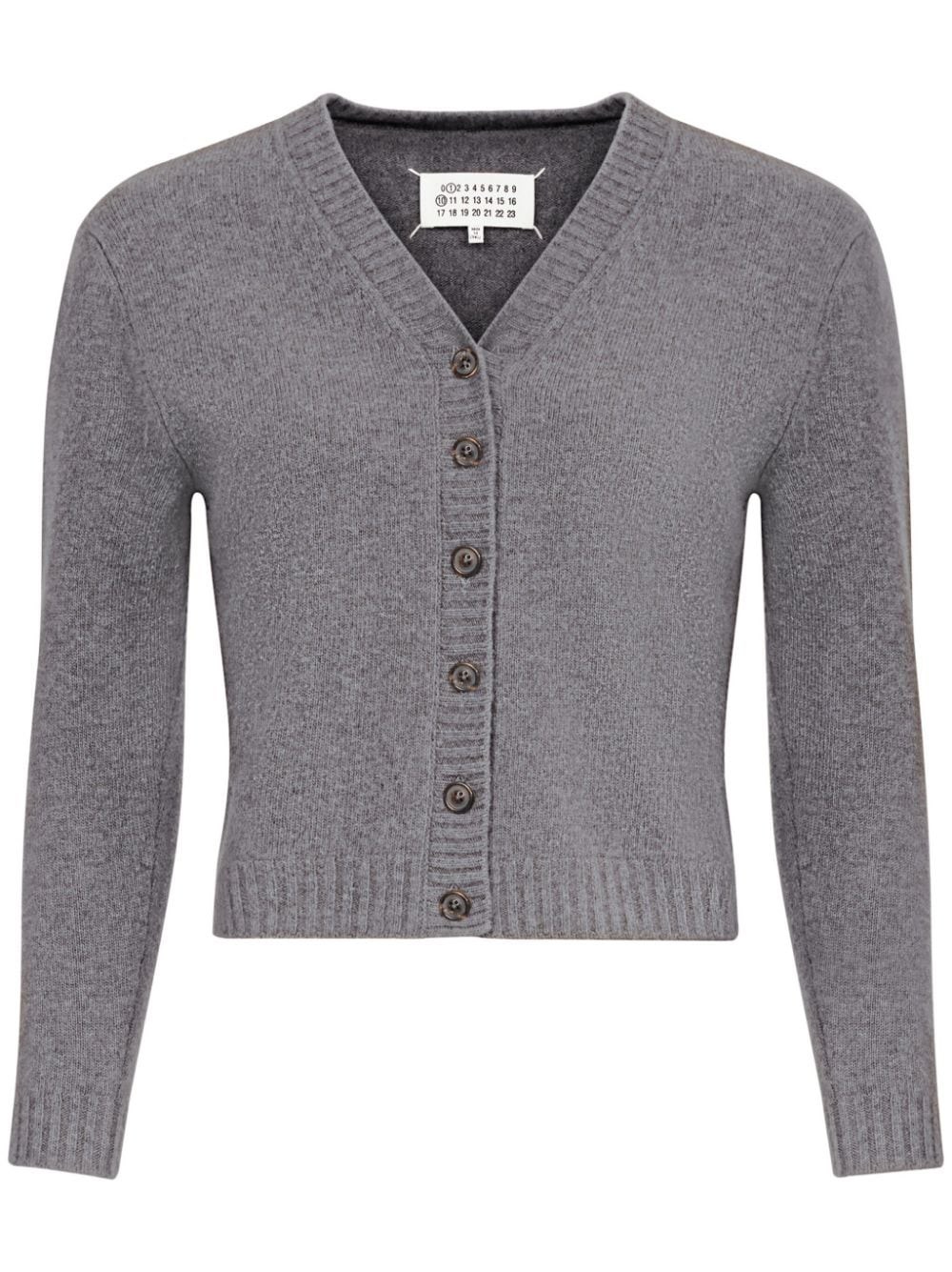 Shop Maison Margiela Cardigan Con Scollo A V In Grigio