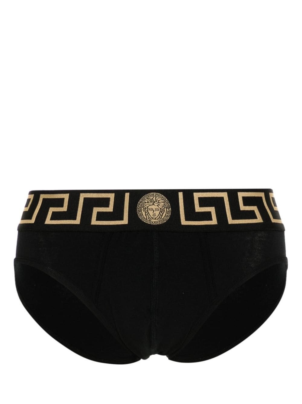 Shop Versace Slip Greca Border In Nero