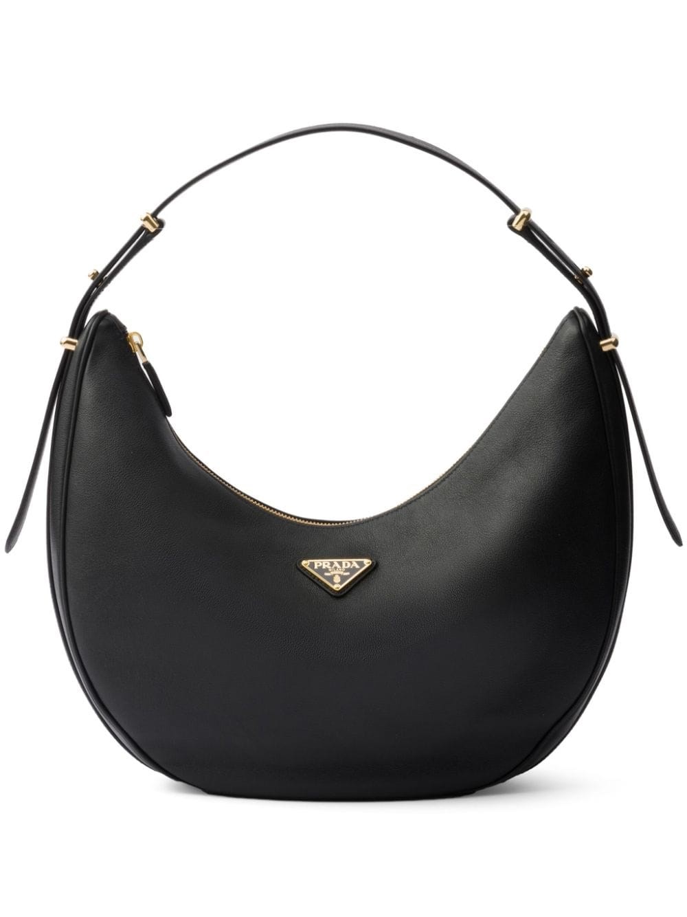 Shop Prada Borsa A Spalla Arqué Grande In Nero